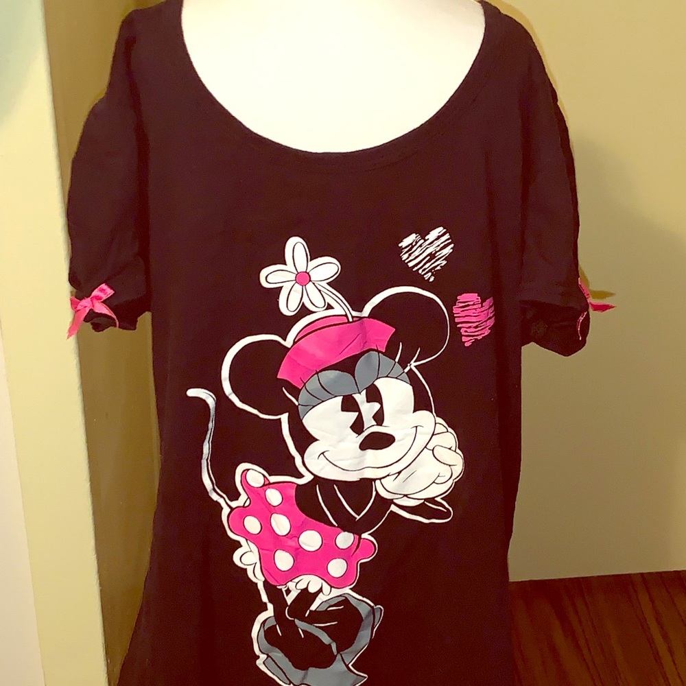 Disney Girls Minnie Mouse T-Shirt, Size Large